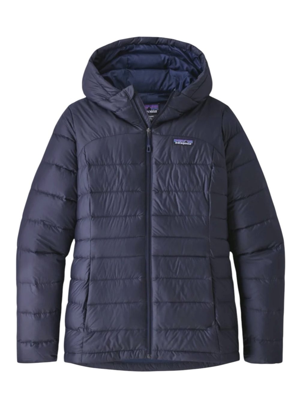 Patagonia Women's Hi-Loft Down Hoody Jacket size Small in Smolder Blue